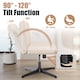 image 3 of Rattantree Ergonomic Cross Legged Office Chair Armless Velvet Desk Chair