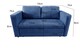 image 5 of The Brenta 2 Seater Slide Storage Sofa in Grey, Silver or Navy | Silver | One Size
