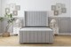 image 1 of Sloomy Melbourne Silver Plush Bed Frame With Mattress  With 50" Upholstered Wingback Headboard 6' Super King