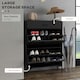 image 4 of HOMCOM Shoe Storage Cupboard with 2 Flip Doors and Sliding out Drawer, Black