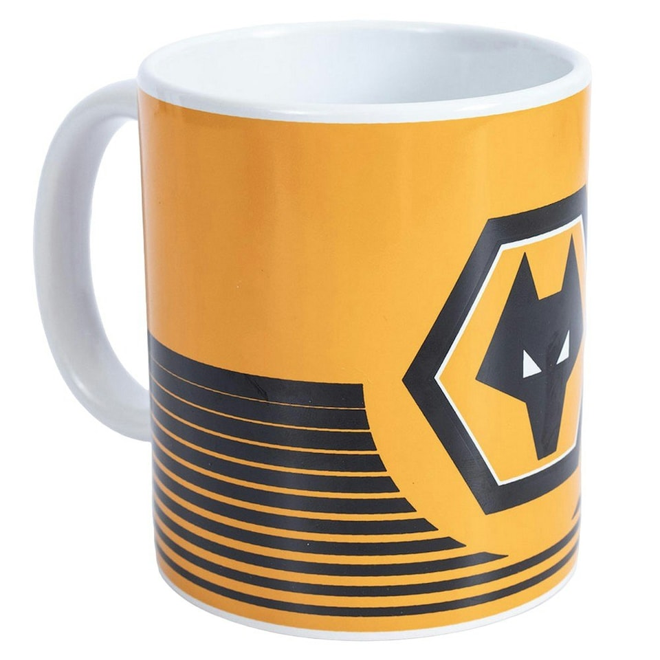 image 1 of Wolverhampton Wanderers FC Linear Ceramic Mug - Yellow/Black - One Size