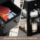 image 5 of COSTWAY 3-Tier End Table Sofa Bedside Table W/ Drawer Black