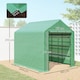 image 3 of Outsunny Walk-in Garden Greenhouse Shelves Polytunnel Steeple Grow House