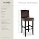 image 6 of Bar Stools with a padded backrest and faux leather cover | Brown | brown | 41 x 40 x 107 cm | 4