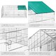 image 4 of Rabbit Run - 12 grid elements with sunshade, 2 doors, 180 x 75 x 75 cm | Green | green | 180 x 75 x 75 cm | 1