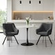 image 2 of Yaheetech Set of 2 Modern Velvet Dining Chairs with Rotating Seat and Backrest | Grey | Dark Grey | One Size