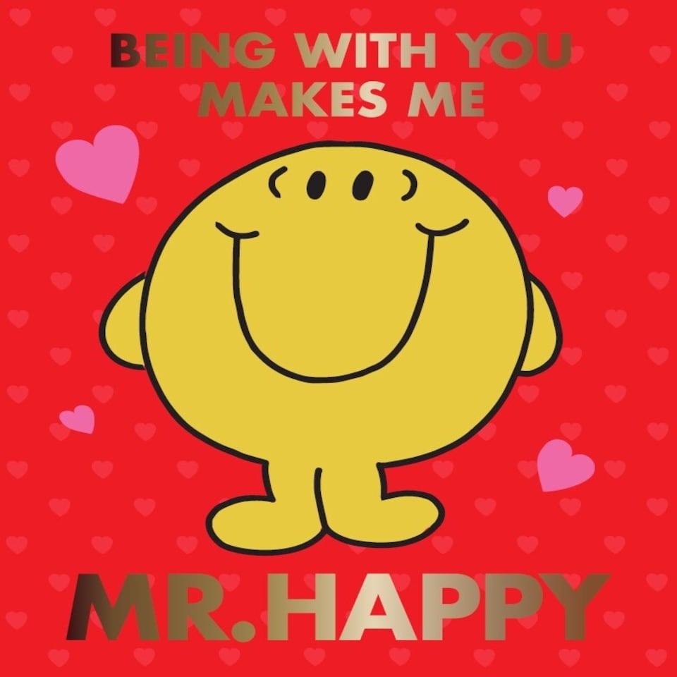 image 1 of Mr Men & Little Miss 'Mr. Happy' Valentine's Day Card