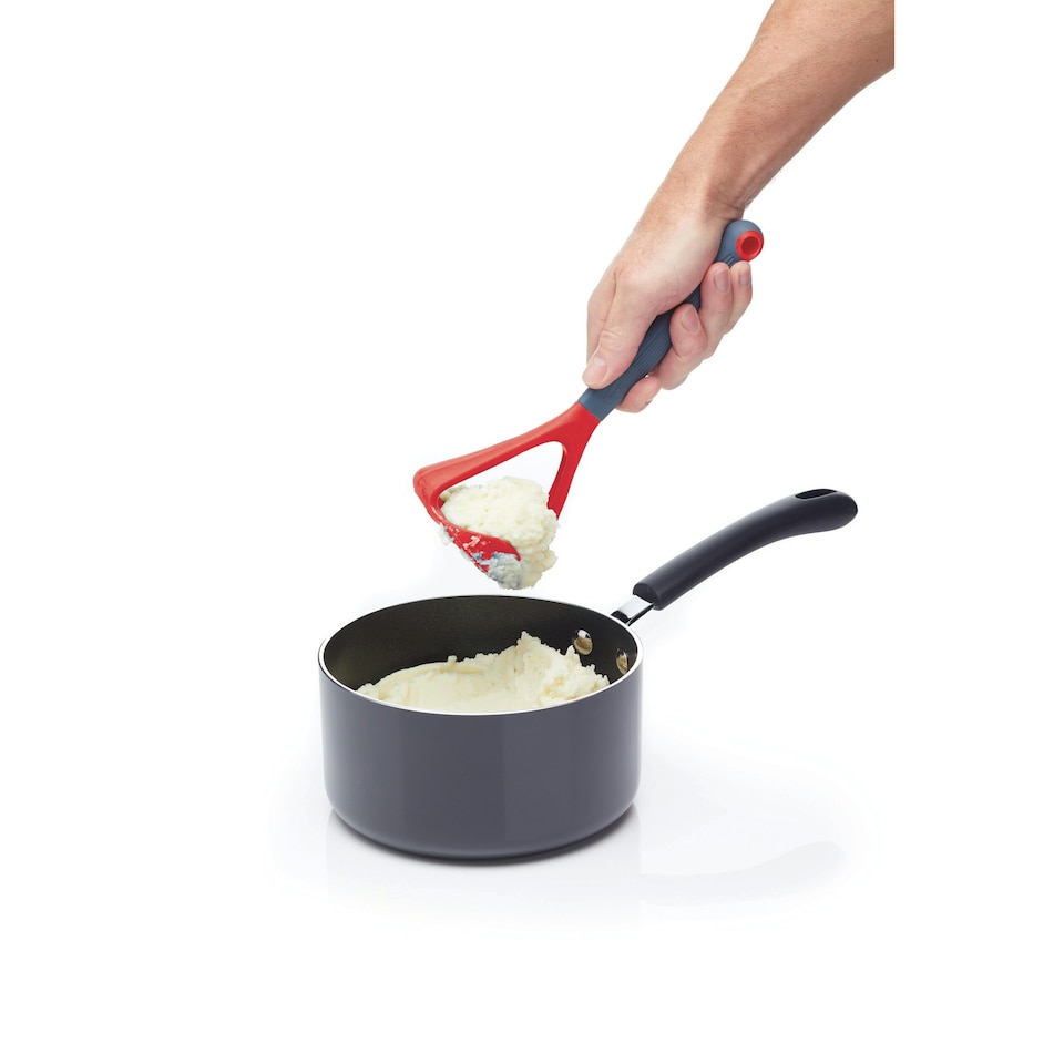 image 1 of Colourworks Potato Masher RedSilicone Non-Stick