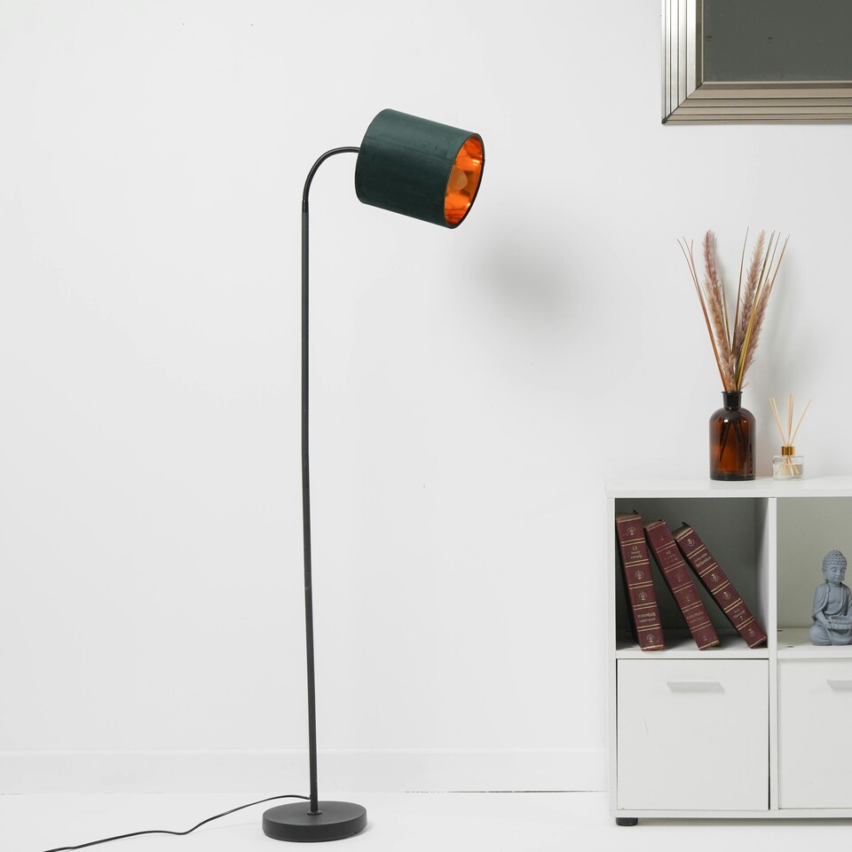 Hove Floor Lamp with Green Shade Green