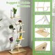 image 5 of COSTWAY 2 Pcs Wooden 8-Tier Plant Stand Rack Half Moon Shelf White