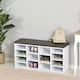 image 7 of Multi-Storage Shoe Rack w/ 14 Compartments Cushion Moving Shelves for Home Yellow