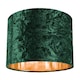 image 1 of Modern Green Crushed Velvet 10 Inch Table-Pendant Lampshade with Shiny Copper Inner | Green