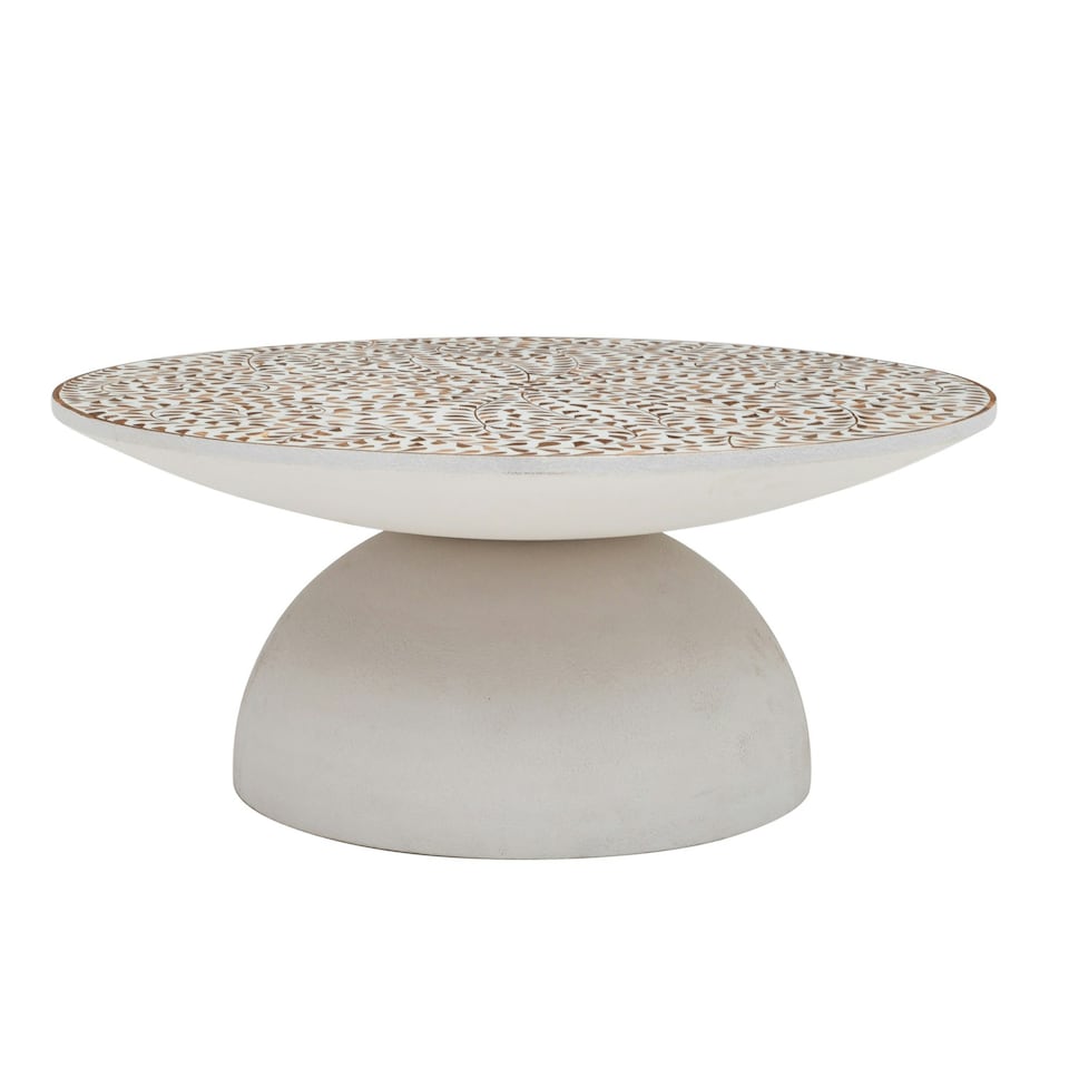 image 1 of Malda Mango Wooden Round Coffee Table Brown