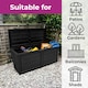 image 5 of Neo 320 Litre Black Plastic Waterproof Outdoor Garden Plastic Storage Box Furniture | Black