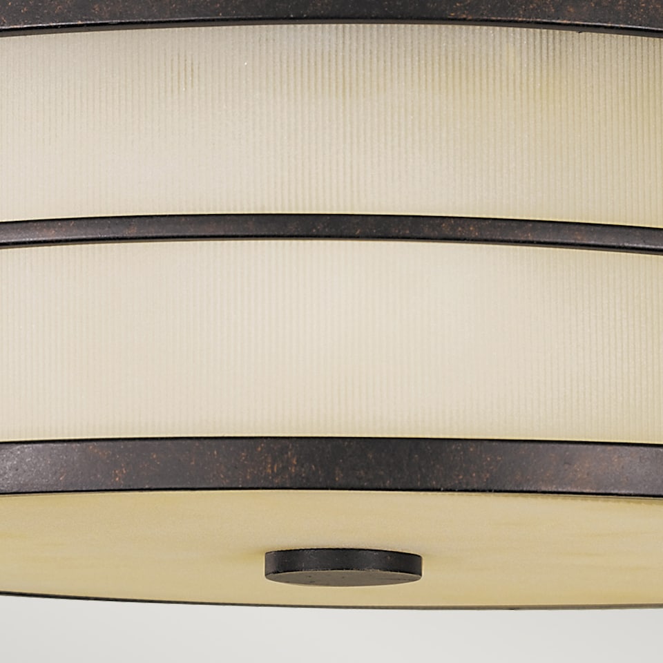 image 1 of Fusion 3 Light Flush Mount Ceiling Light Bronze, E27