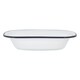 image 1 of Argon Tableware White Enamel Pie Dish - 25.5cm - Navy