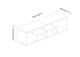 image 5 of Shelby Abstract Large Double Coffee Table With Storage Shelves TV Stand 160cm | Multi | White