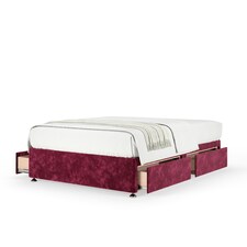 Signature Platinum 2000 Pocket Sprung Aubergine Chenille 4 Drawer Divan Set Small Double