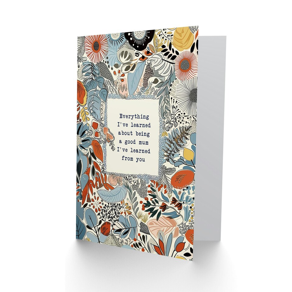 image 1 of Mothers Day Card Sincere Everything Learned from You Mum Card