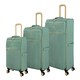 image 1 of IT Luggage Esplanade Granite Green 3pc Suitcase Set Green