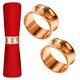 image 1 of 1pc Beaded Rim Napkin Rings, Hammered Design Napkin Buckles