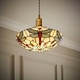 image 2 of ValueLights Tiffany Vintage Style Multicolour Ceiling Pendant Shade | Multi