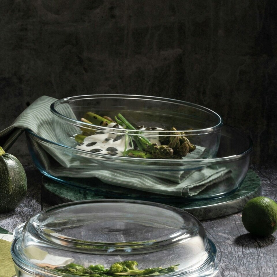 image 1 of Pasabahce Glass Oval Tray 2360ml Clear | 0