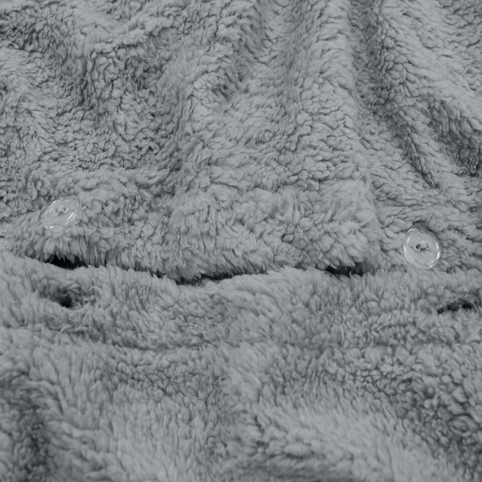 image 1 of Velosso Plain Teddy Fluffy and Warm Fleece Duvet Cover Set Cream | Cream | Single