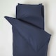 image 1 of Homescapes Navy Cotton Cot Bed Duvet Cover Set - 200 Thread Count | Blue