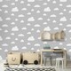 image 2 of World of Wallpaper Clouds Wallpaper - Grey/White - One Size Grey