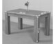 image 9 of Kuba 125x80cm Chunky Oak Small Dining Table and 4 Washington Leather Chairs | Black | Black