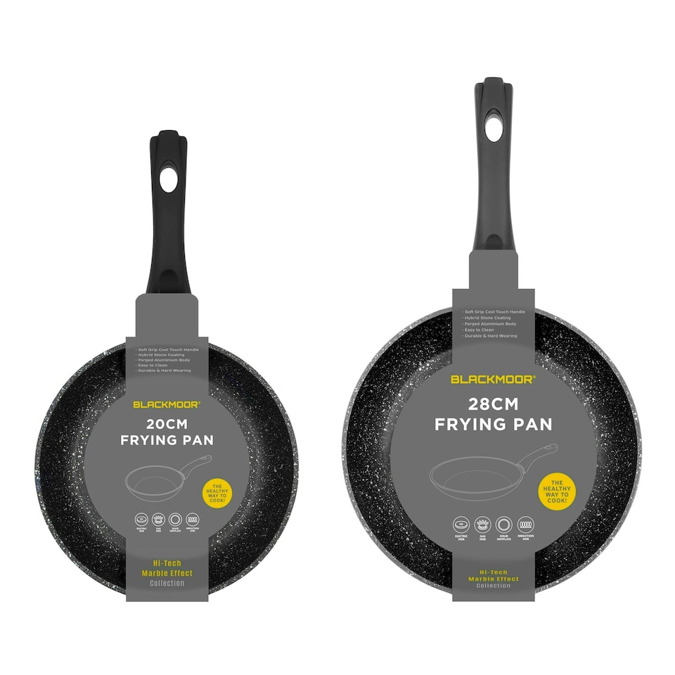 image 1 of Blackmoor 2pc frying pan set black