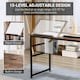 image 4 of HOMCOM Tiltable Drafting Table Home Office Computer Desk with Shelf