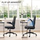 image 5 of Vinsetto Ergonomic Mesh Office Chair with 90 Flip-up Armrests and Lumbar Support, Height Adjustable Computer Chair with Swivel Wheels, Black