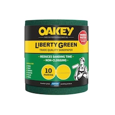 Oakey Liberty Green Aluminium Oxide Paper Roll - Multi Colour - 115mm x 10m Medium 80G