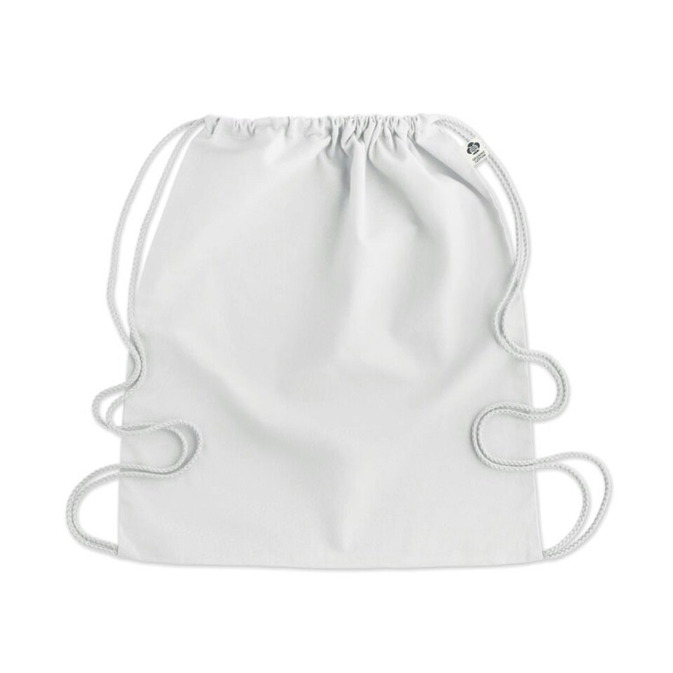 image 1 of MidOcean Yuki Organic Cotton Drawstring Bag - White - One Size White