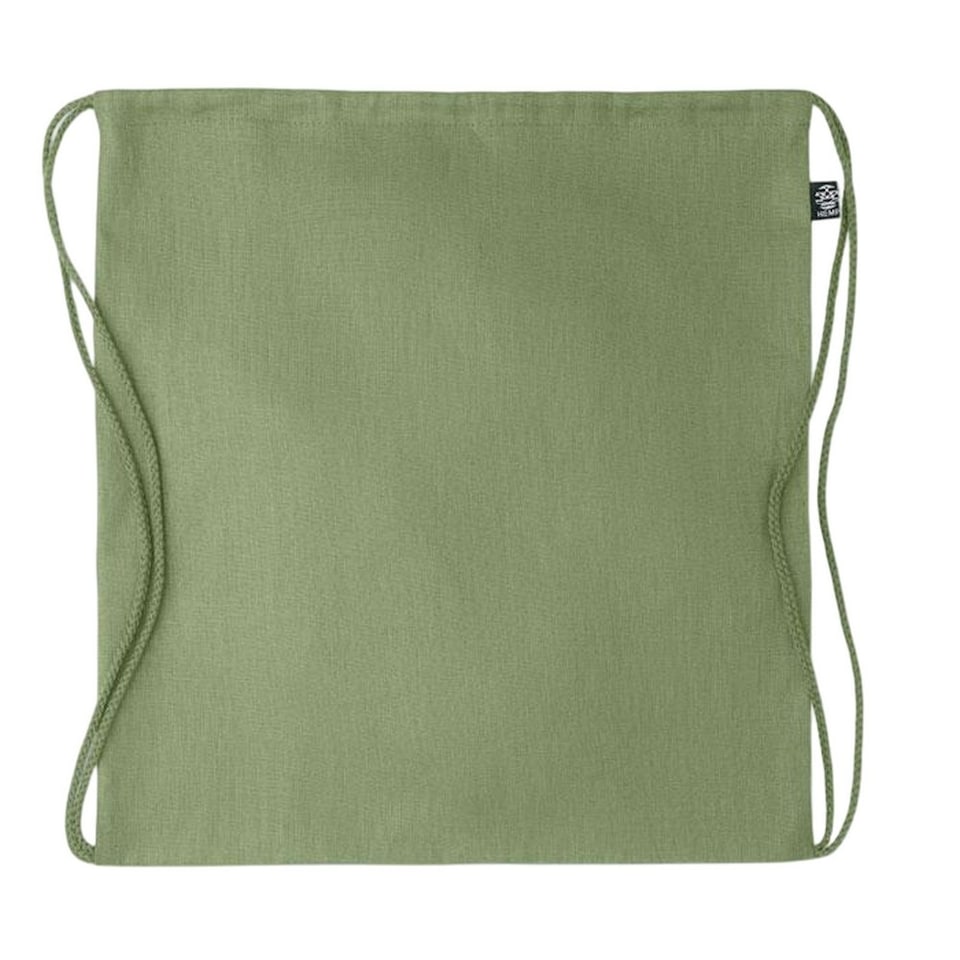 image 1 of MidOcean Naima Hemp Drawstring Bag - Green - One Size Green