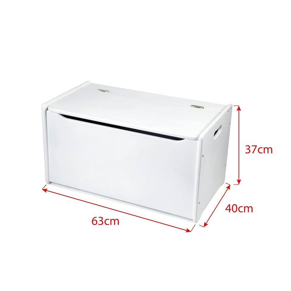 image 1 of Tidlo White Wooden Toy Chest, Large Capacity And Soft Close Lid