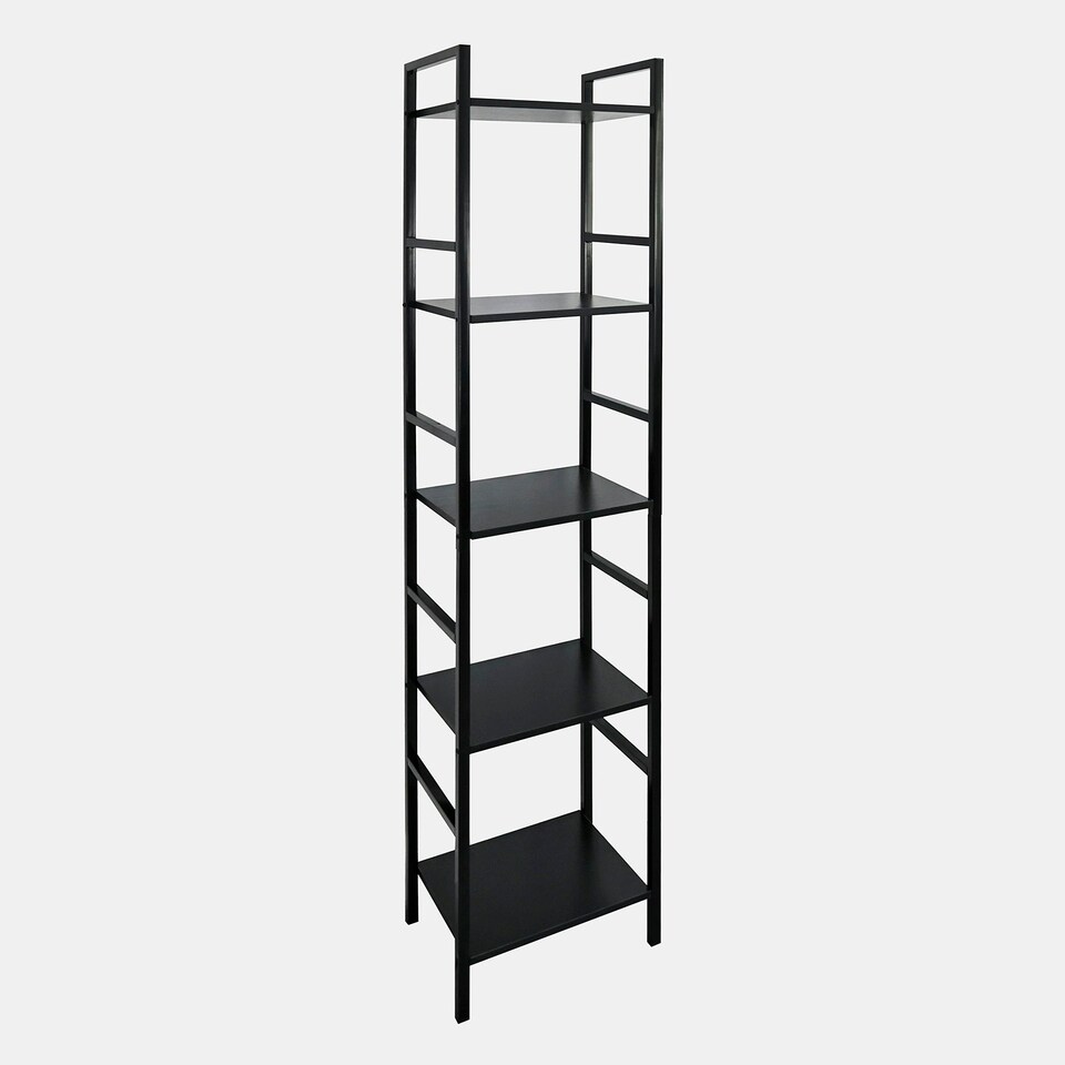 image 1 of OHS 5 Tier Modern Home Storage Organiser Shelving Display Unit Grey | 5 Tier - 29.5 x 23.5 x 140cm