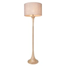 BHS Lea Wooden Floor Lamp, Natural