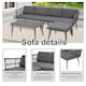 image 5 of Groundlevel The Hamilton 4 Piece Outdoor Furniture Set Outdoor Patio Sofa And Table