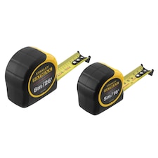 Stanley Hand Tools Fatmax Classic Tape Twin Pack 5m/16ft + 8m/26ft (width 32mm) - Multi Colour - One Size
