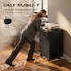 image 3 of HOMCOM Mobile Vertical Filing Cabinet with 4 Drawers for Home Office, Black