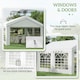image 4 of Outsunny 4m Gazebo Garden Marquee Canopy Party Carport Shelter Garage Tent White
