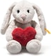 image 1 of Steiff Hoppie Rabbit Love Teddy Soft Toy 16cm, Light Grey | Grey | Light Grey