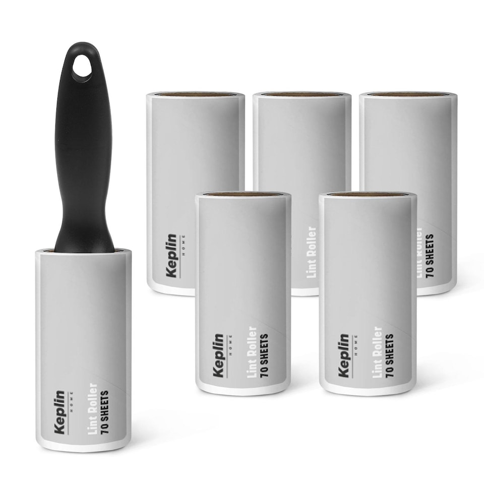 image 1 of Keplin Lint Roller with Sticky Replacement Heads for Pet Hair Fluff and Dust