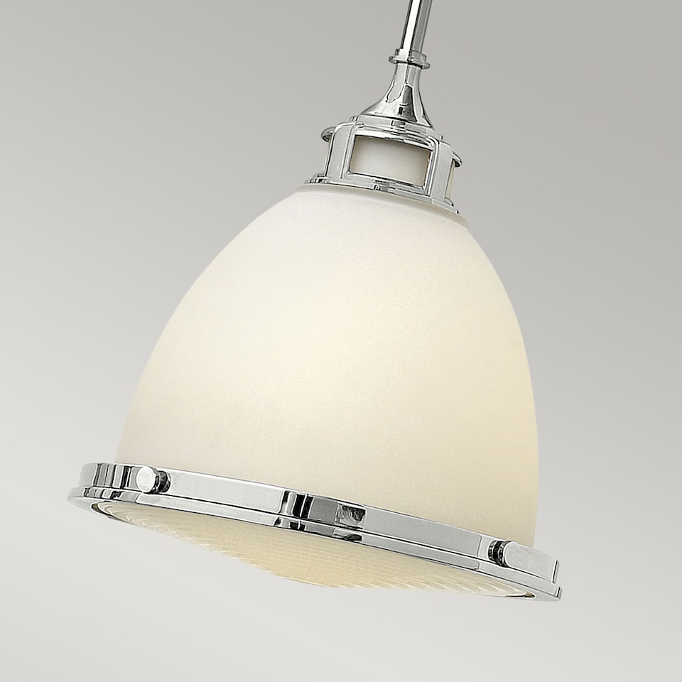image 1 of Amelia 1 Light Medium Dome Ceiling Pendant Chrome, E27