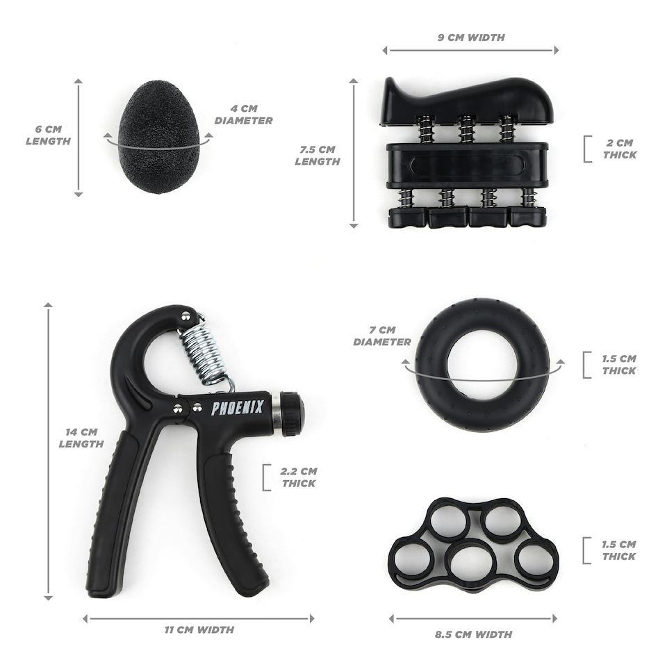 image 1 of Phoenix Fitness 5pcs Hand Grip Set