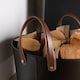 image 3 of Mulberry Large Leather Handle Log Bucket Iron Leather Black Matte Timeless Style
