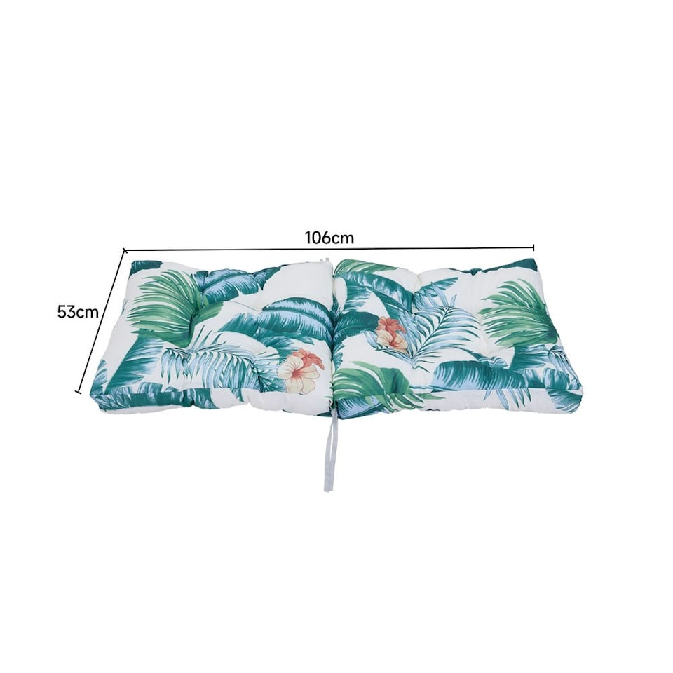 image 1 of Living and Home Outdoor Thickened Chair Cushion, Hawaiian Style, 106x53cm